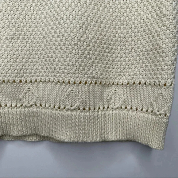 Anthropologie Cream Knit Sweater Tank Size Medium - Picture 4 of 7